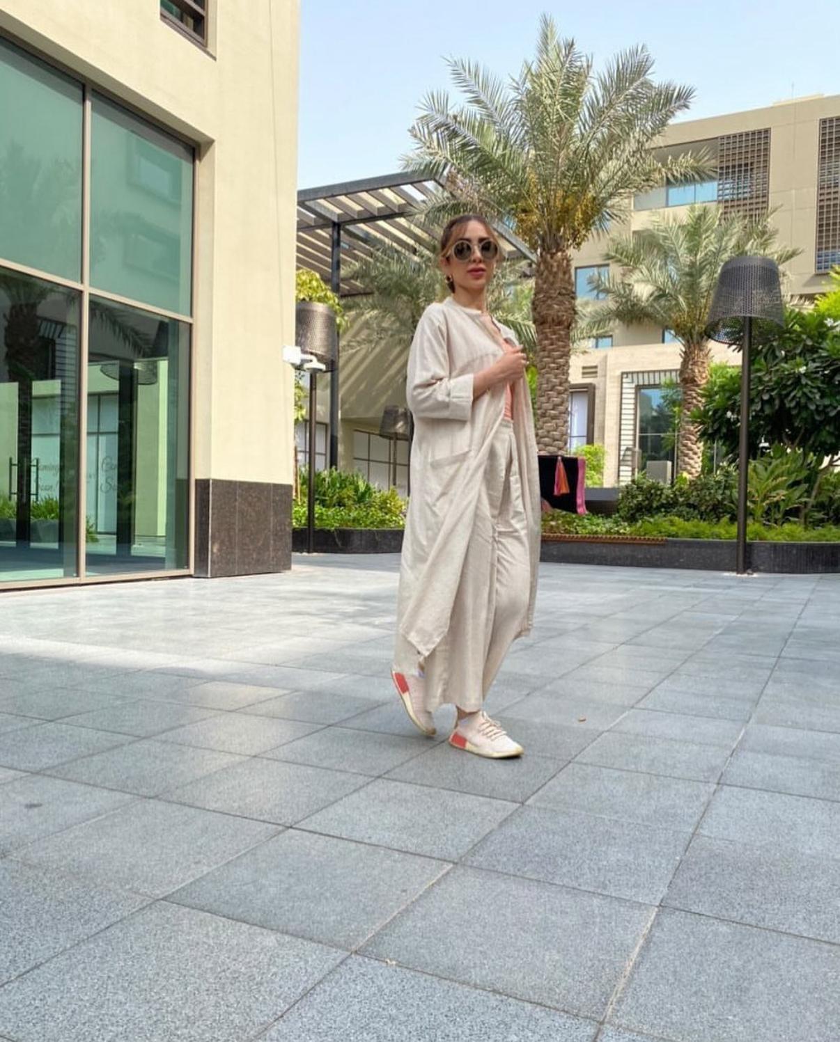 بدلة لينن قطعتين كارديقان وبانطلون