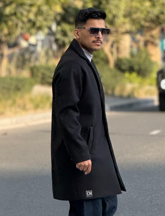 جاكيت ترنش طويل – ( أسود )