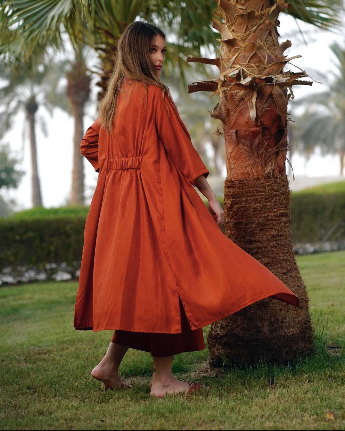 بدلة لينن قطعتين كارديقان وبانطلون