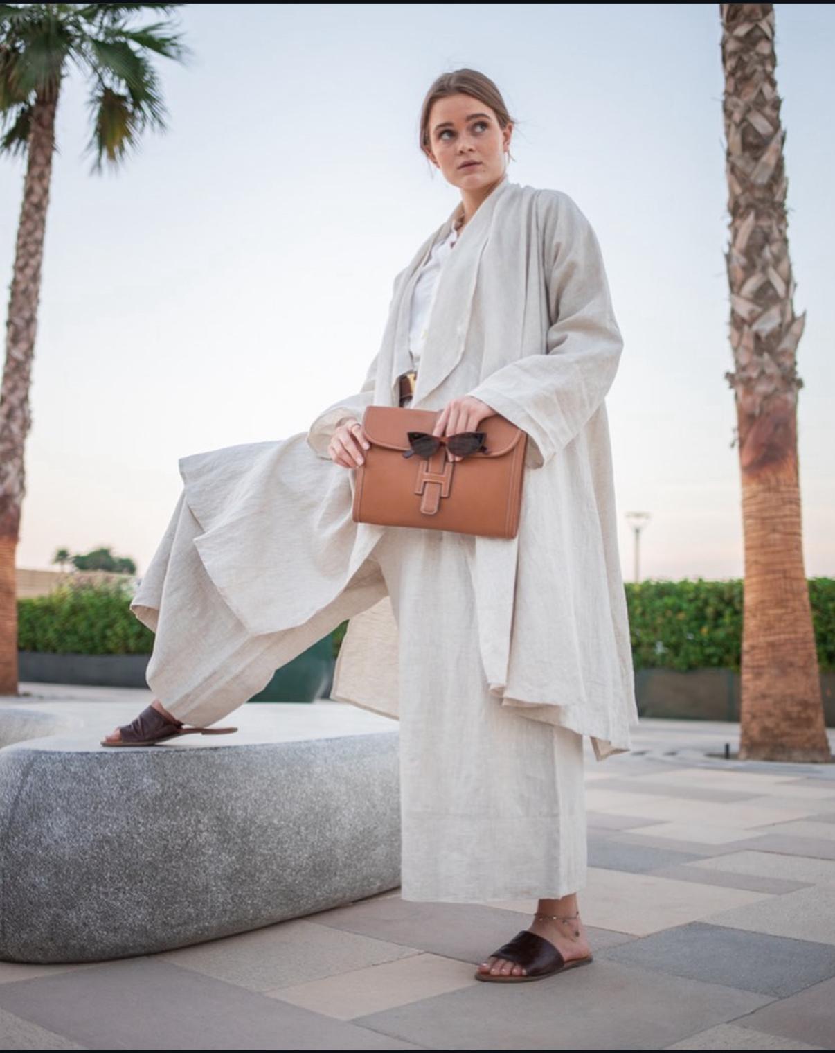 بدلة لينن قطعتين كارديقان وبانطلون