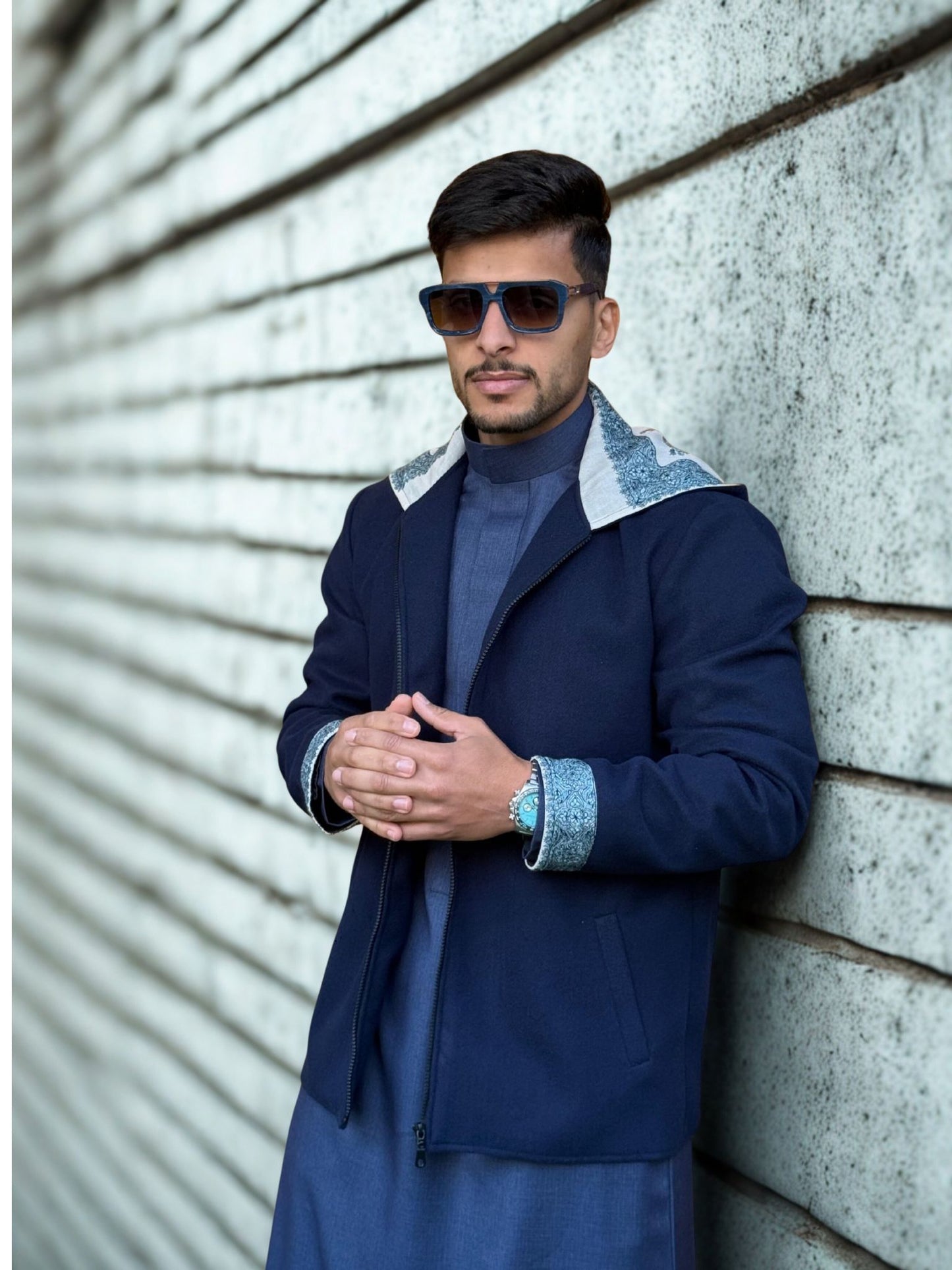 جاكيت الشال ( كحلي )