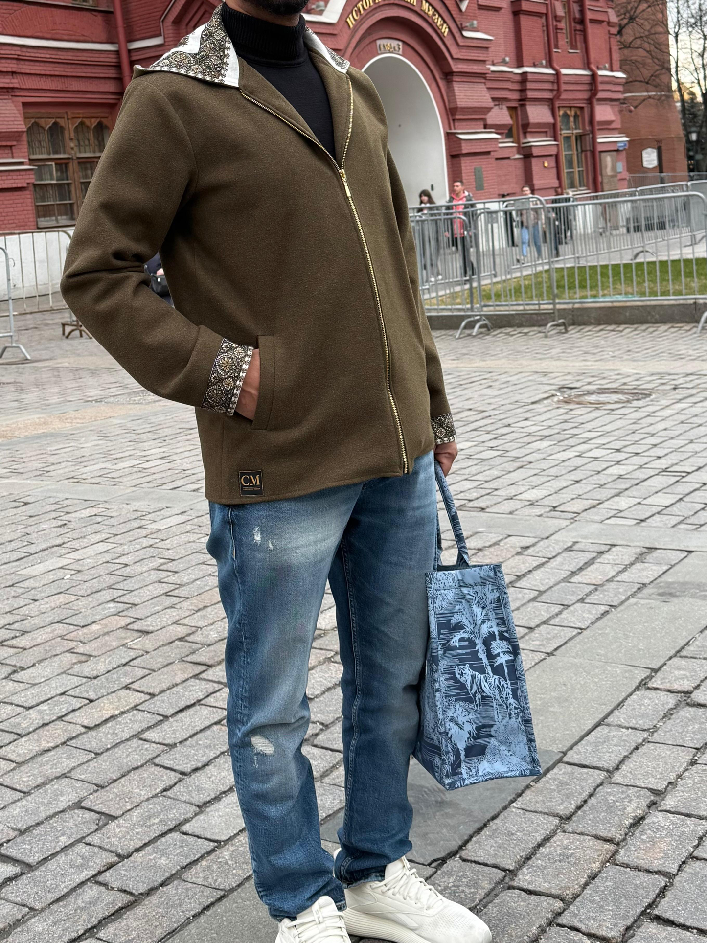 جاكيت الشال ( اخضر زيتي )