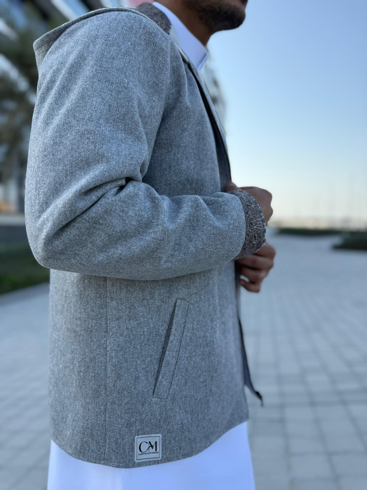 جاكيت الشال ( رصاصي )