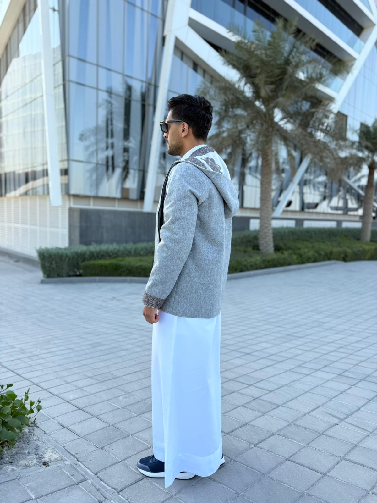 جاكيت الشال ( رصاصي )