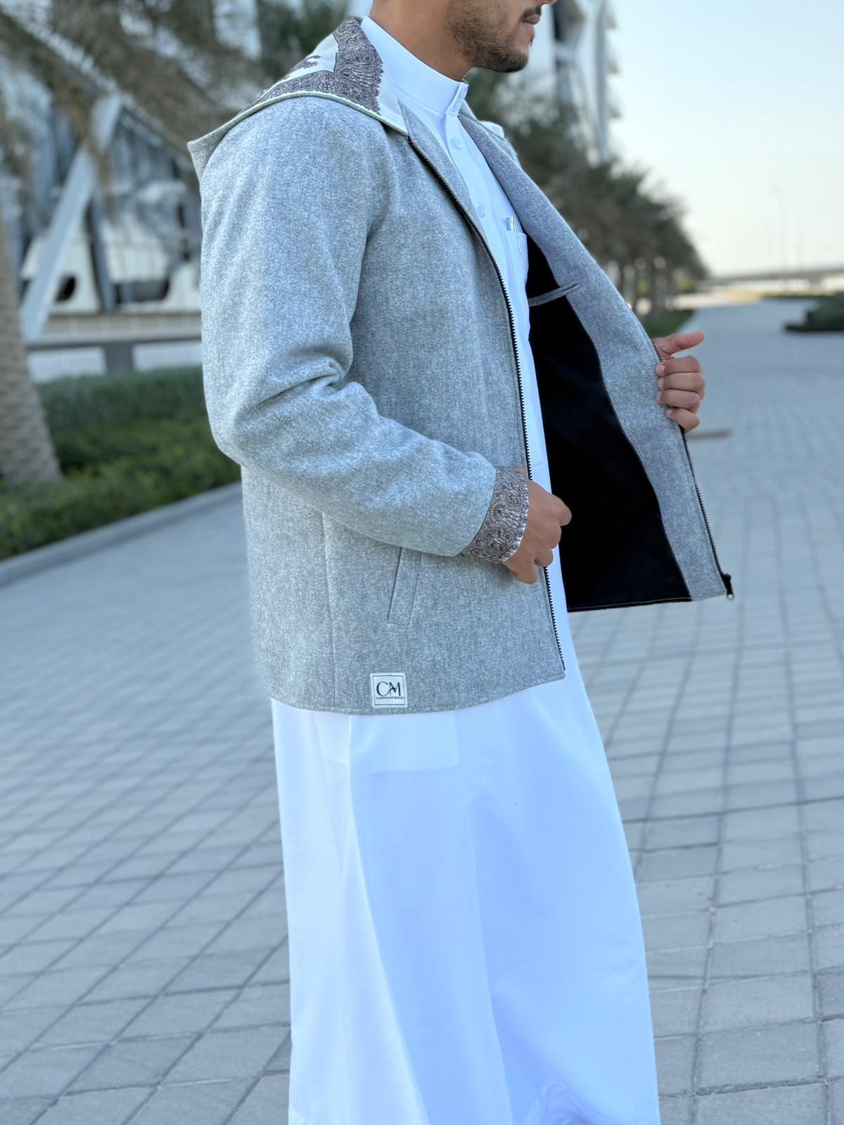 جاكيت الشال ( رصاصي )