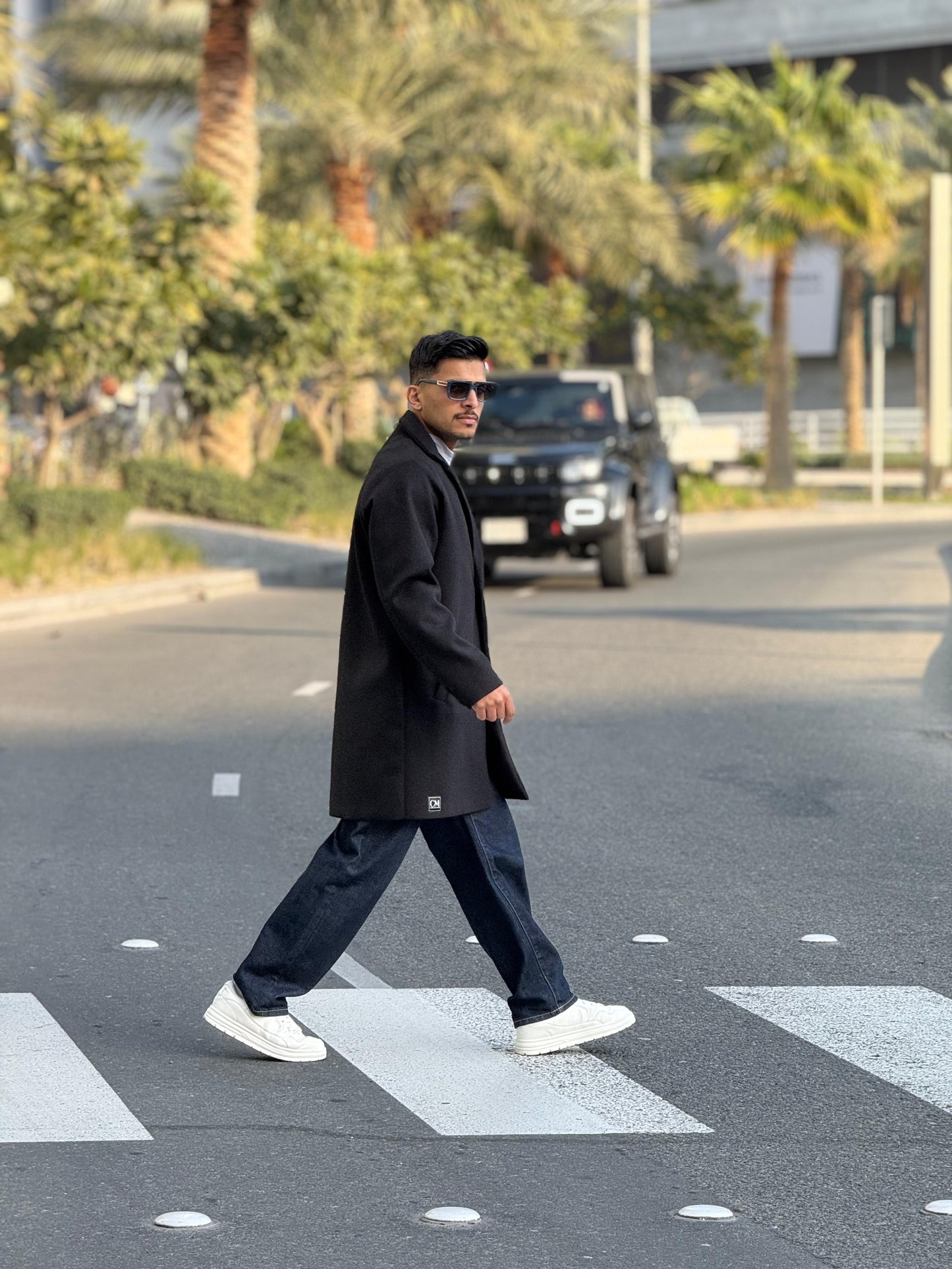 جاكيت ترنش طويل – ( أسود )