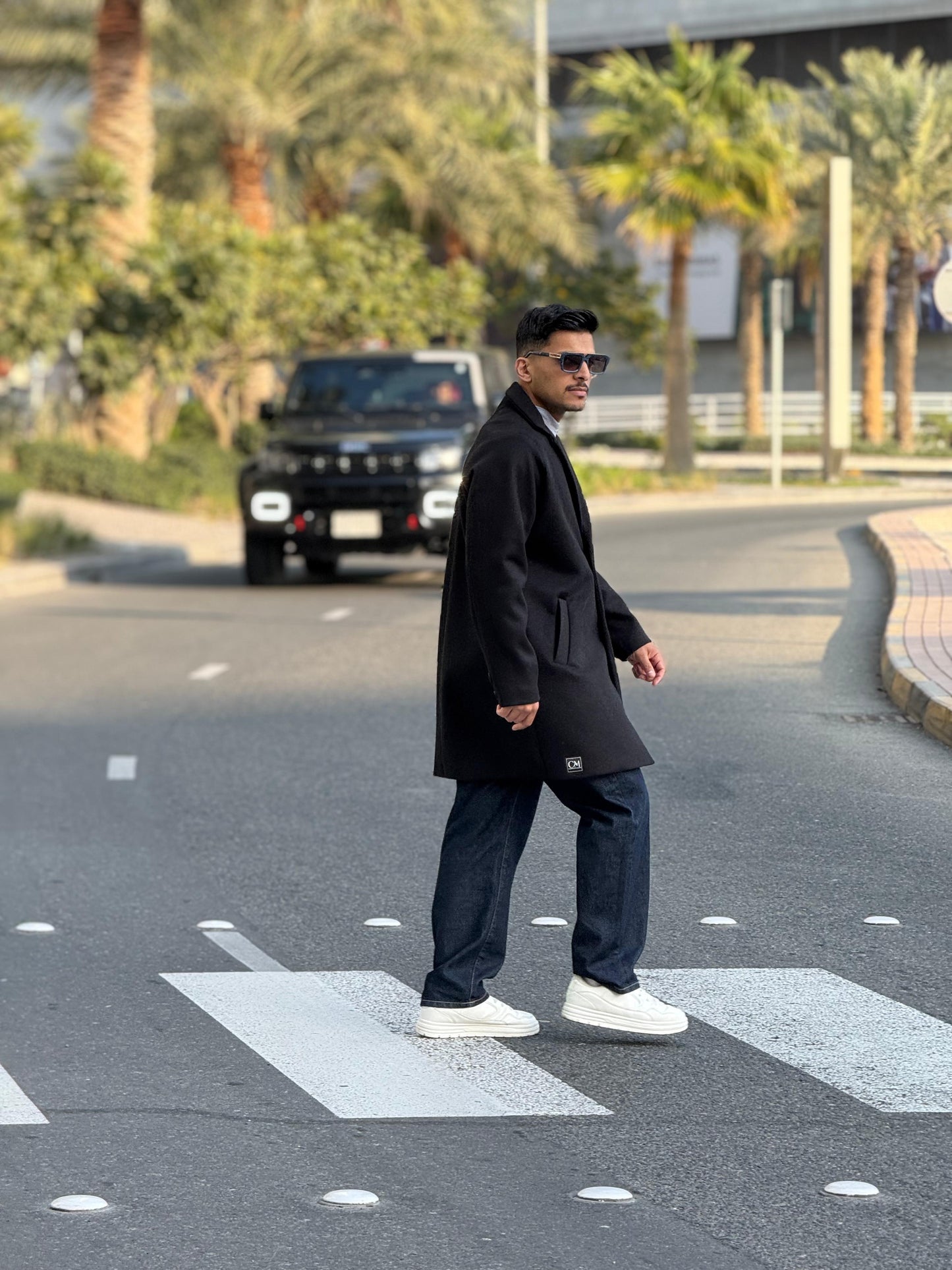 جاكيت ترنش طويل – ( أسود )