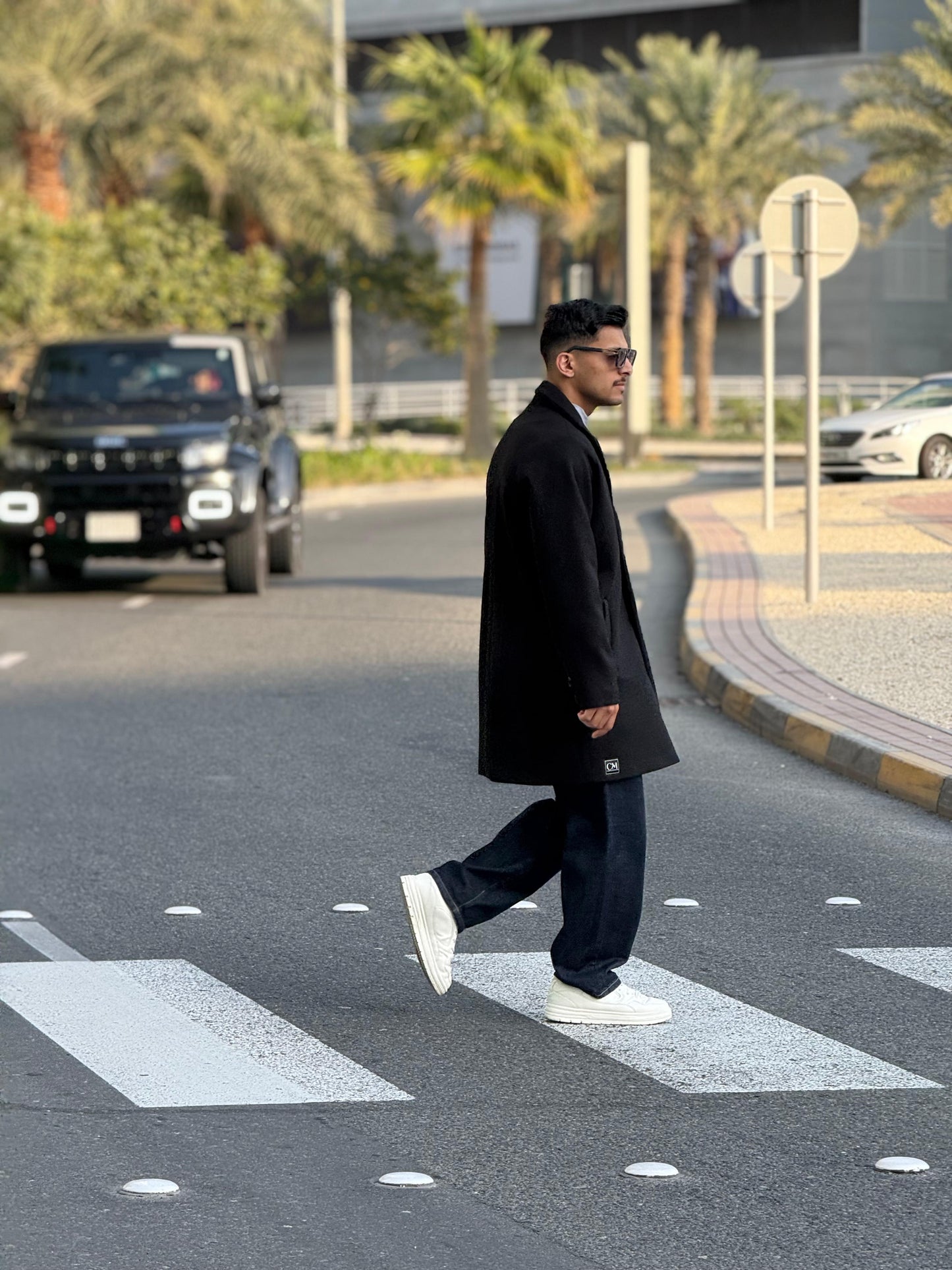 جاكيت ترنش طويل – ( أسود )