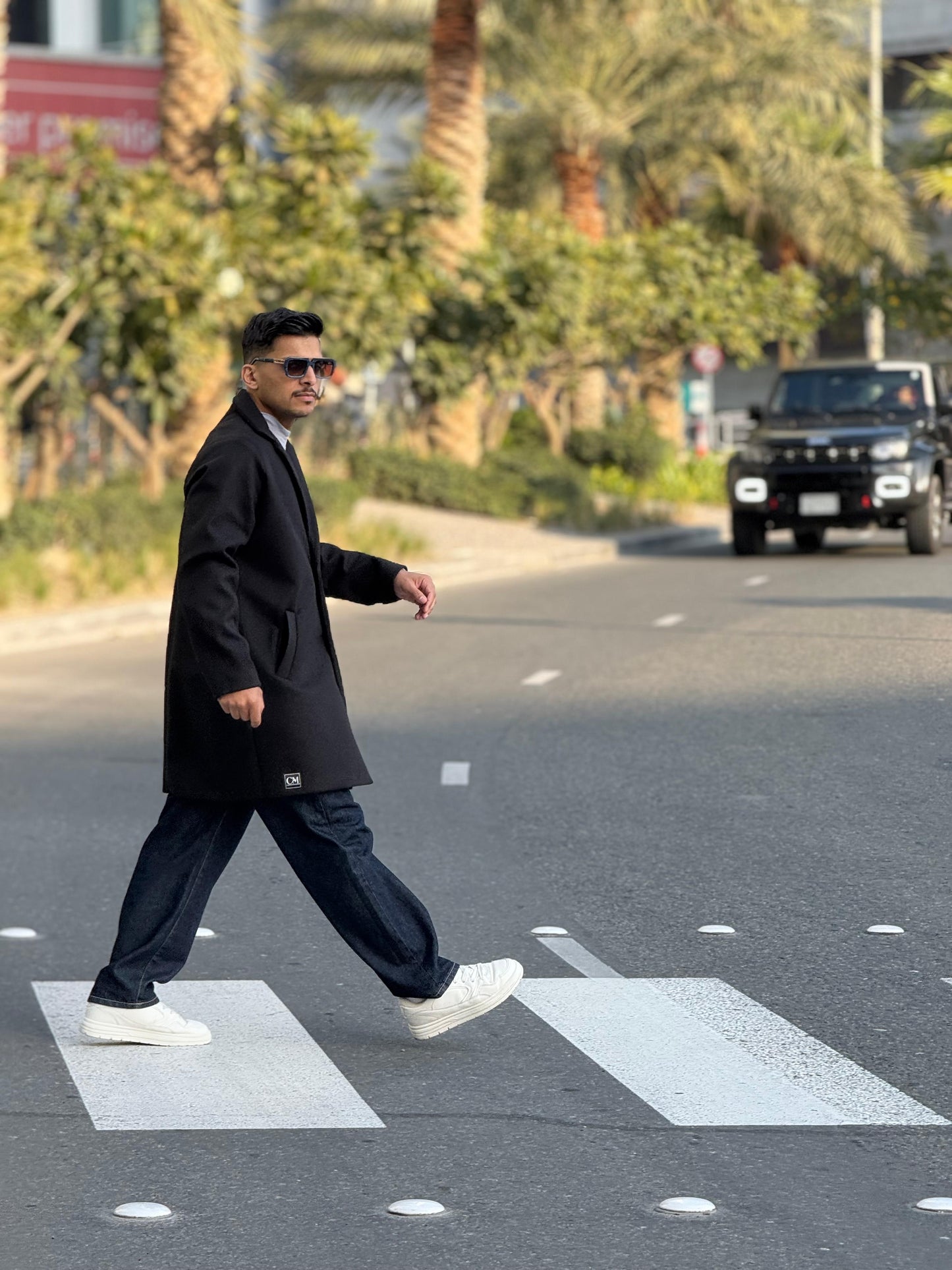 جاكيت ترنش طويل – ( أسود )