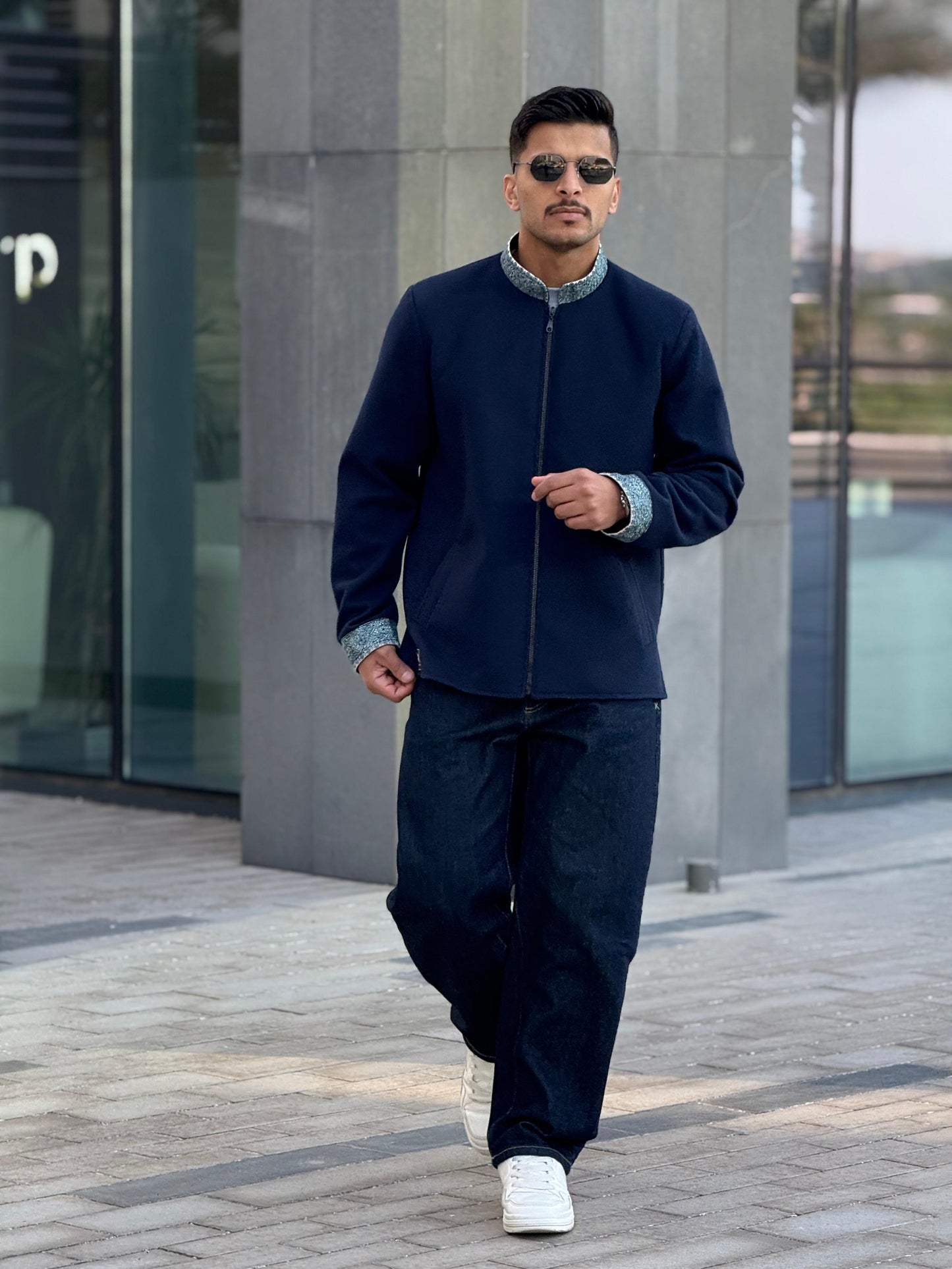 جاكيت الشال جابنيز - اللون الكحلي