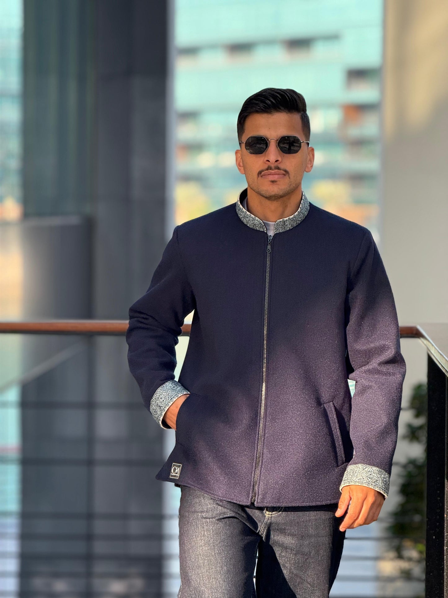 جاكيت الشال جابنيز - اللون الكحلي