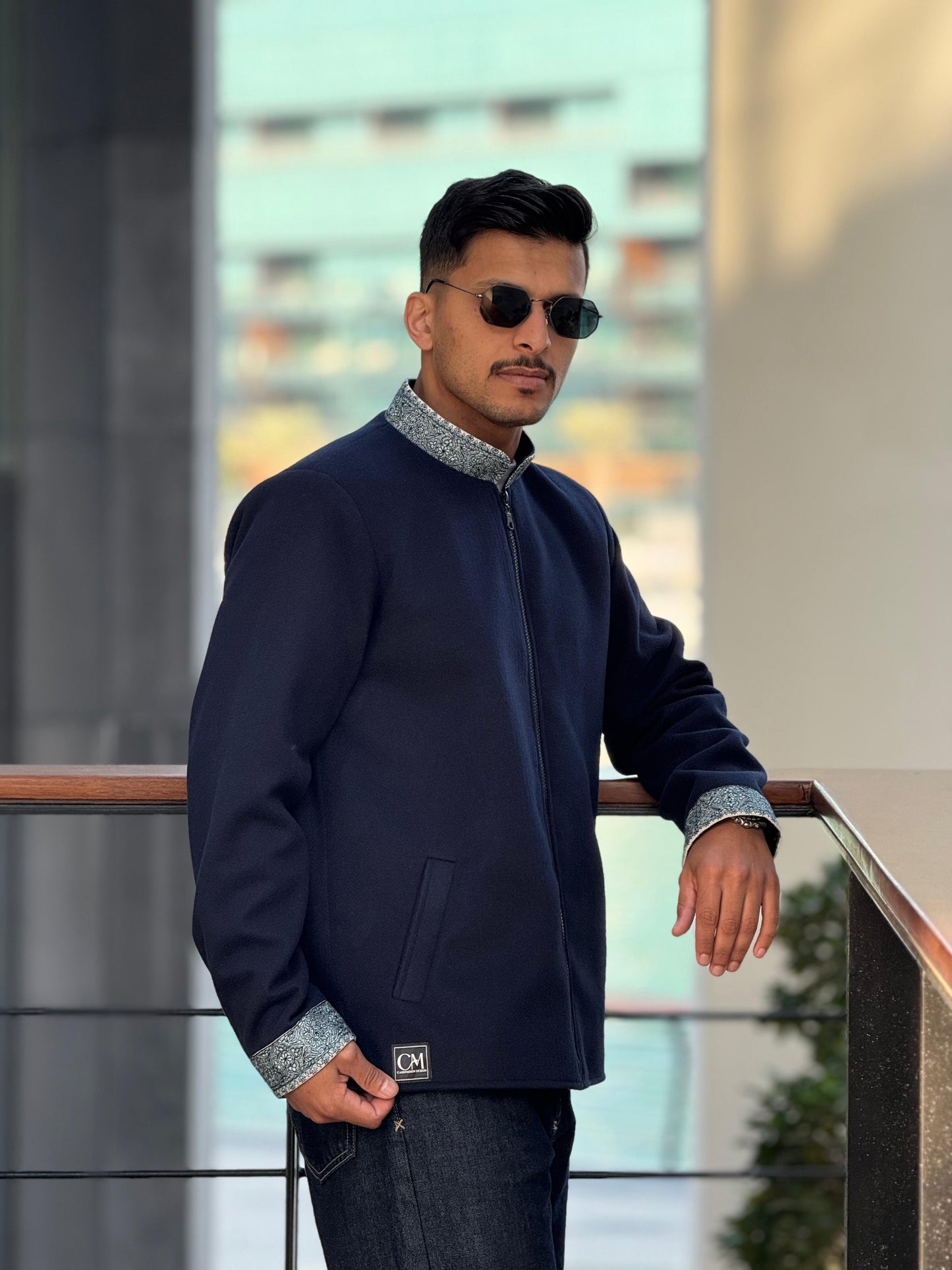 جاكيت الشال جابنيز - اللون الكحلي