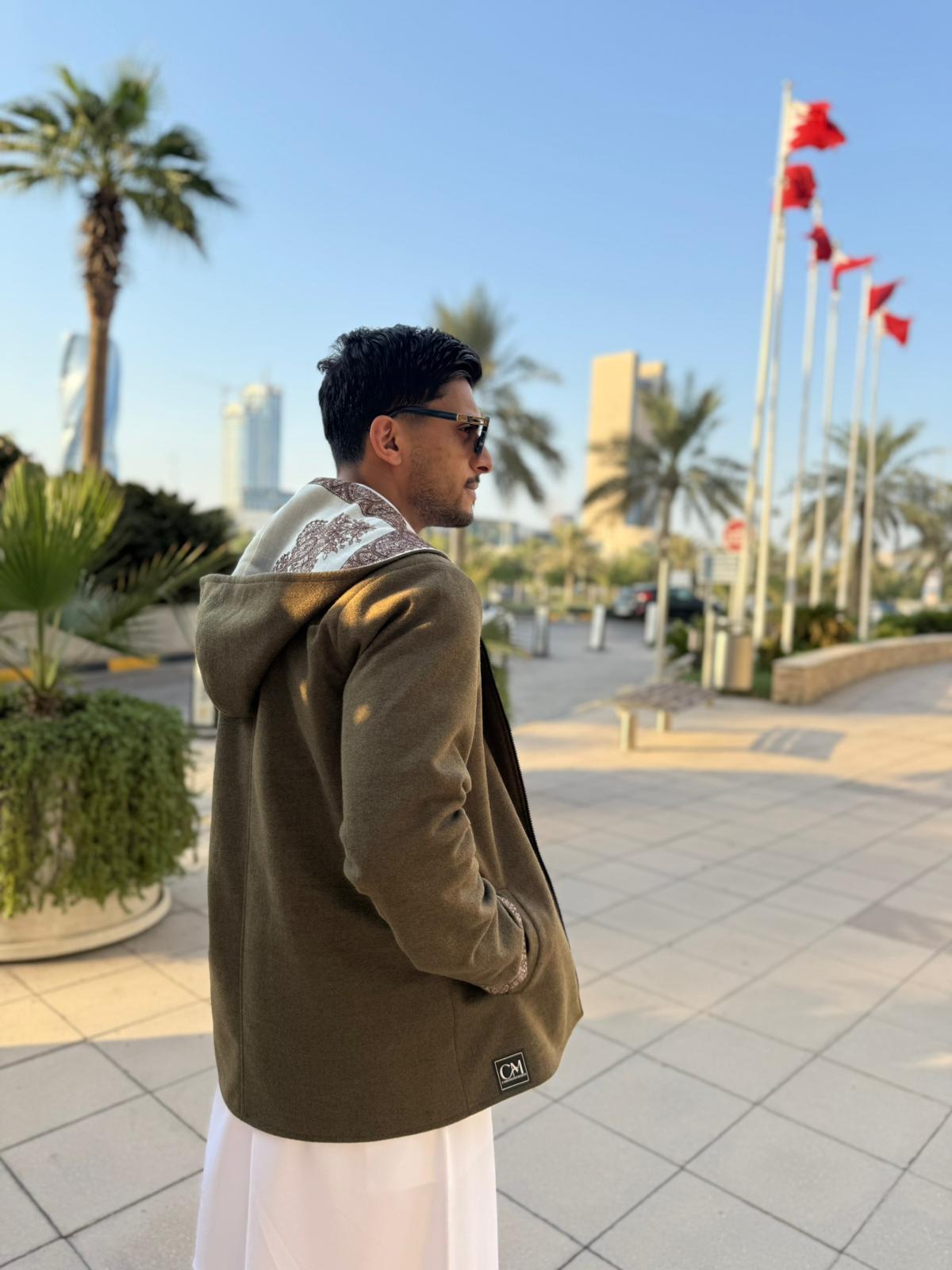 جاكيت الشال ( اخضر زيتي )