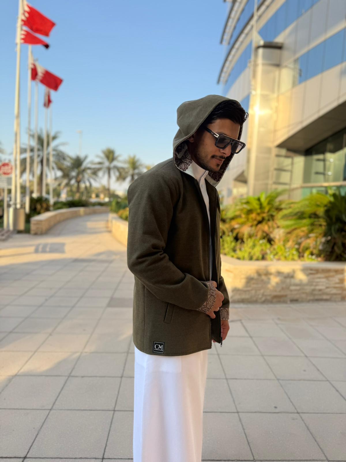 جاكيت الشال ( اخضر زيتي )