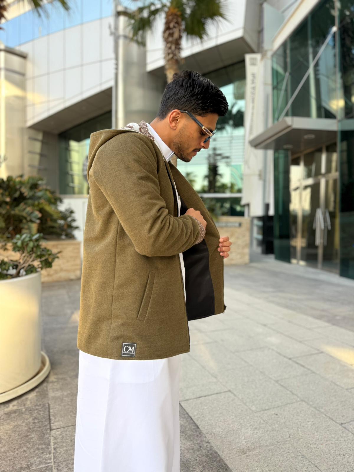 جاكيت الشال ( اخضر زيتي )