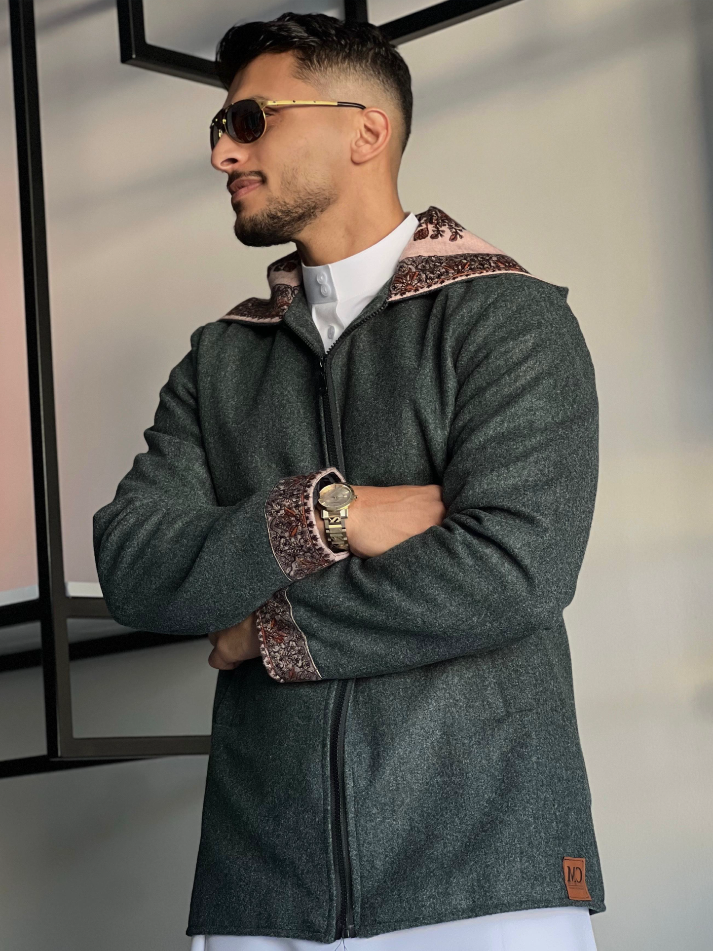 جاكيت الشال (اخضر عشبي)