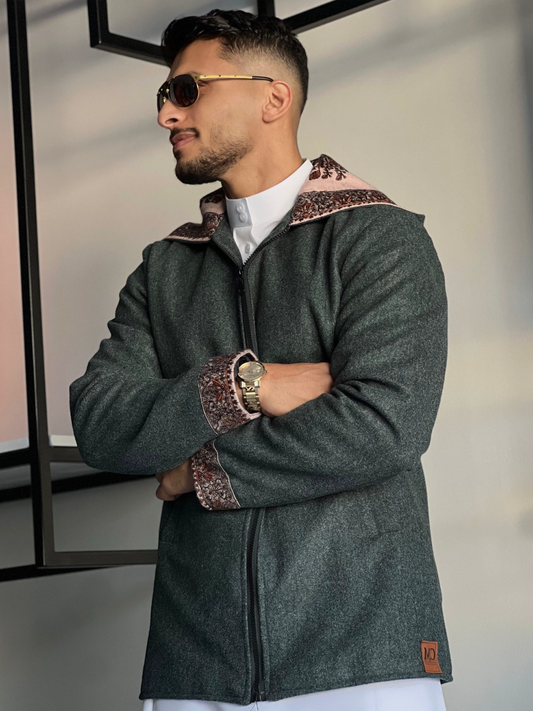 جاكيت الشال (اخضر عشبي)