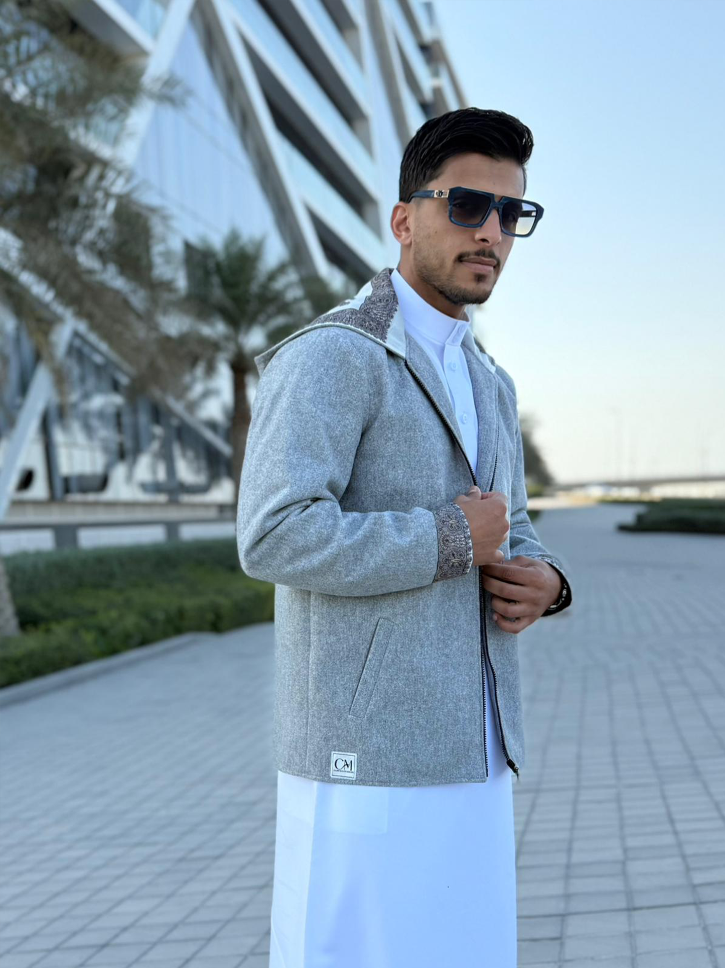 جاكيت الشال ( رصاصي )