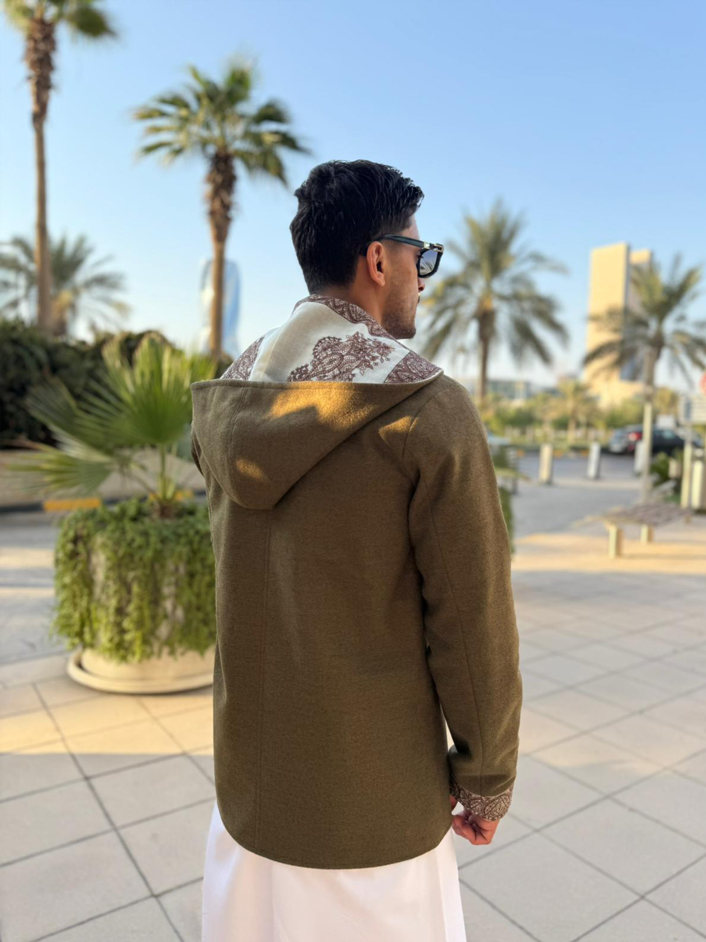 جاكيت الشال ( اخضر زيتي )